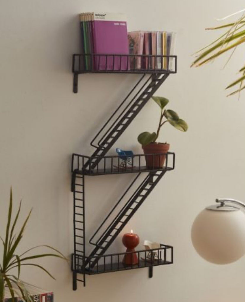 Fire escape shelf